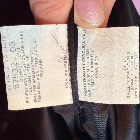 1990s Jessica McClintock Black Pink Swirl Princess Formal Prom Dress - Picture 6 of 8